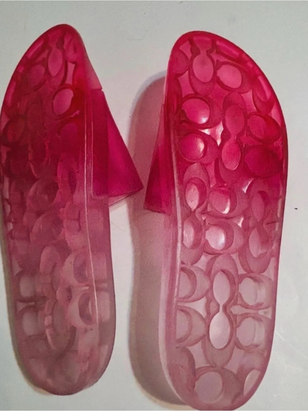 Coach Pink Ombre Slide Sandals